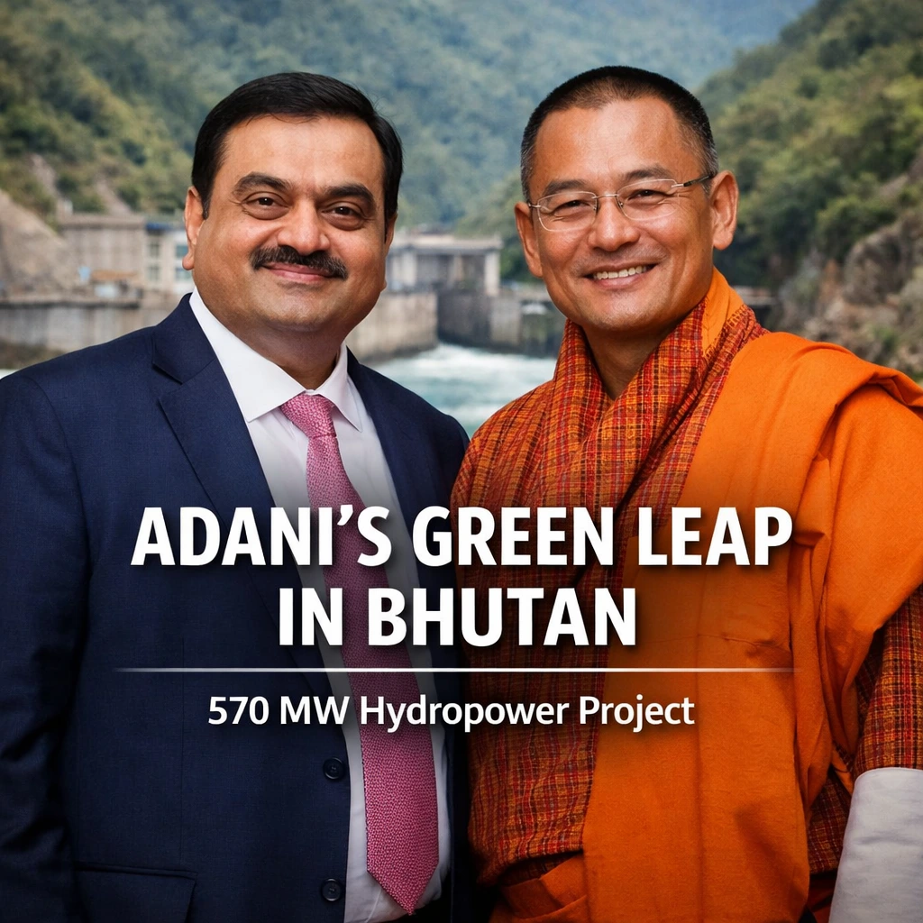 Adani Group’s Green Leap in Bhutan: Inside the 570 MW Hydropower Project and Its Regional Impact