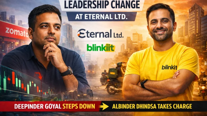 Deepinder Goyal Steps Down as CEO of Eternal: What It Means for Zomato, Blinkit & the Indian Tech Ecosystem