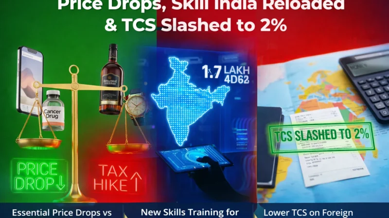 Price Drops, Skill India Reloaded & TCS Slashed to 2%: What These Big Policy Shifts Mean for Indians